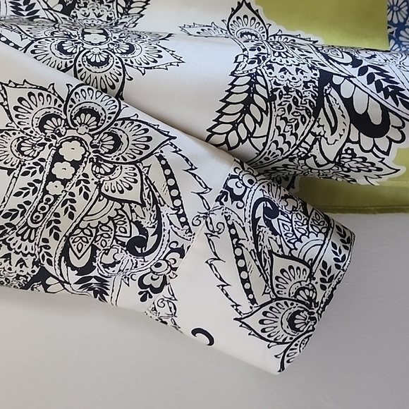 Zara Satin Paisley Print Button-Up Blouse Size Small - Picture 11 of 16